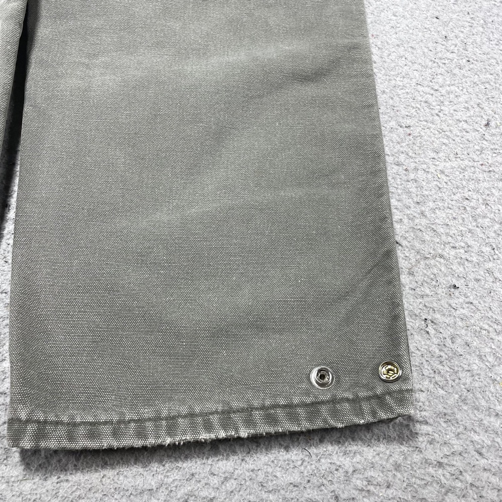 Carhartt Pants Mens 30x30 Green Flannel Lined Canvas Carpenter Relaxed Workwear - Picture 12 of 14